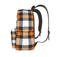 thumbnail image 3 of Disketp Orange Plaid Mochila Escolar de Gran Capacidad y Peso Ligero, Mochila de Viaje Ideal para Escuela, Trabajo y Uso Diario, Cómoda y con Estilo, 3 of 8