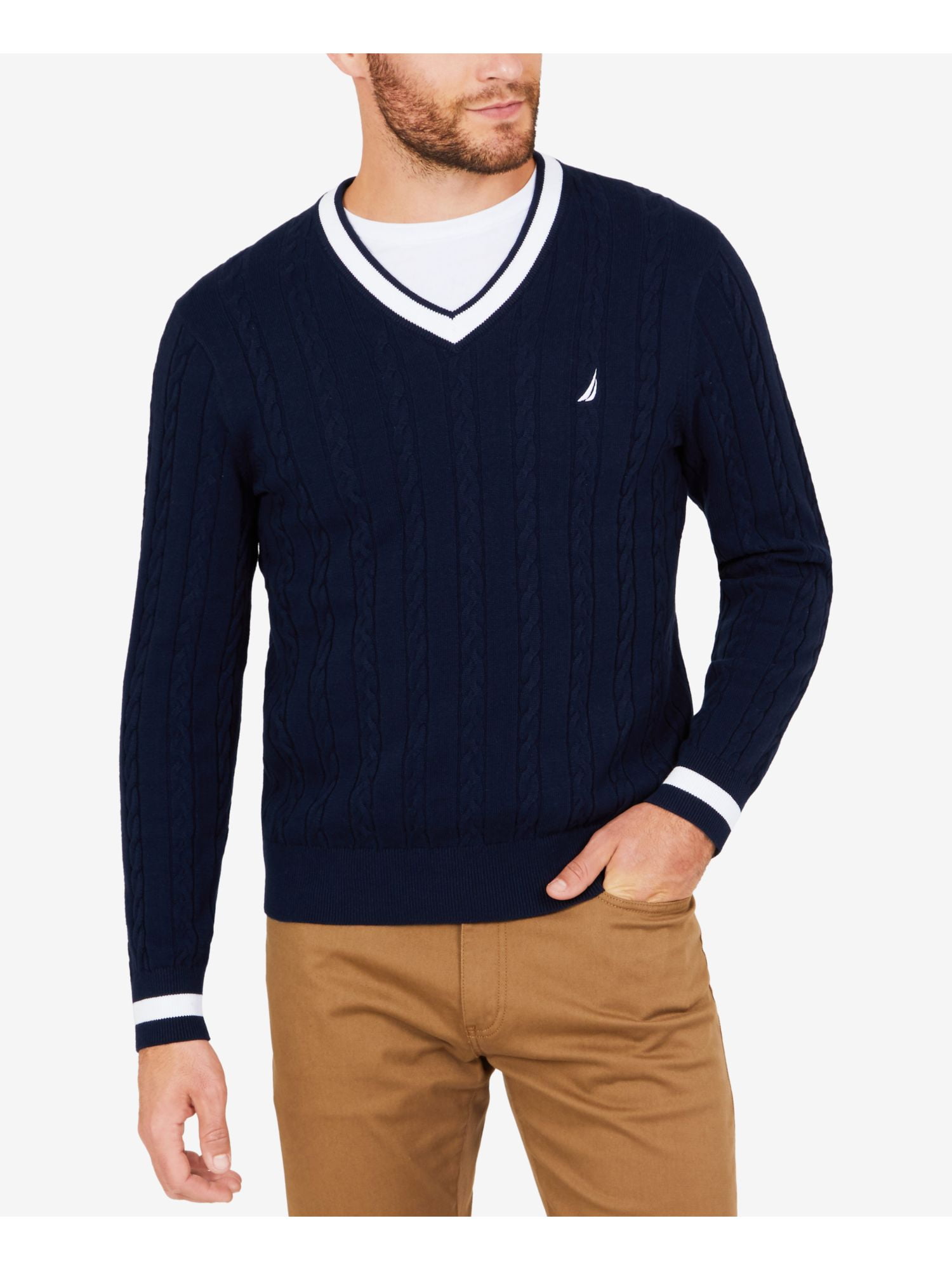 nautica v neck sweater
