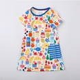 thumbnail image 4 of Vedolay Summer Dresses Little Girls Dresses Summer Holiday Cute Prints,Blue 2-3 Years, 4 of 5
