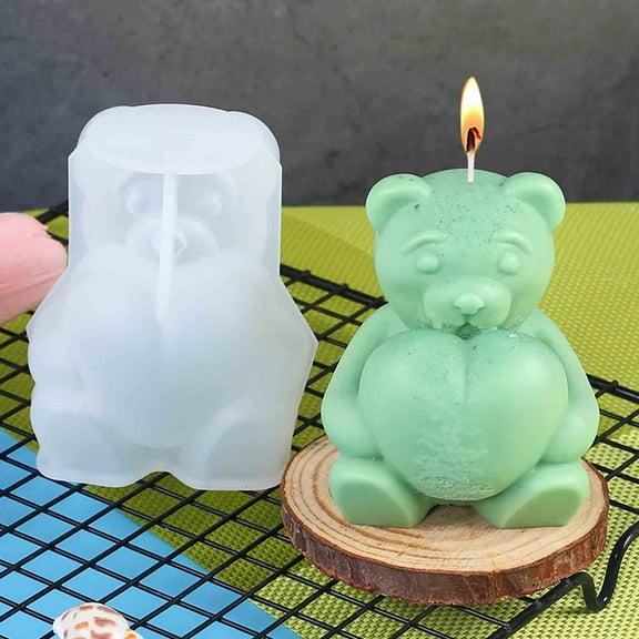 Silicone Bear Candle Moulds , 3D Halloween Candle Molds, Ghost Silicone Mold for Epoxy Resin, Candle, Handmade Soap, Halloween Decor
