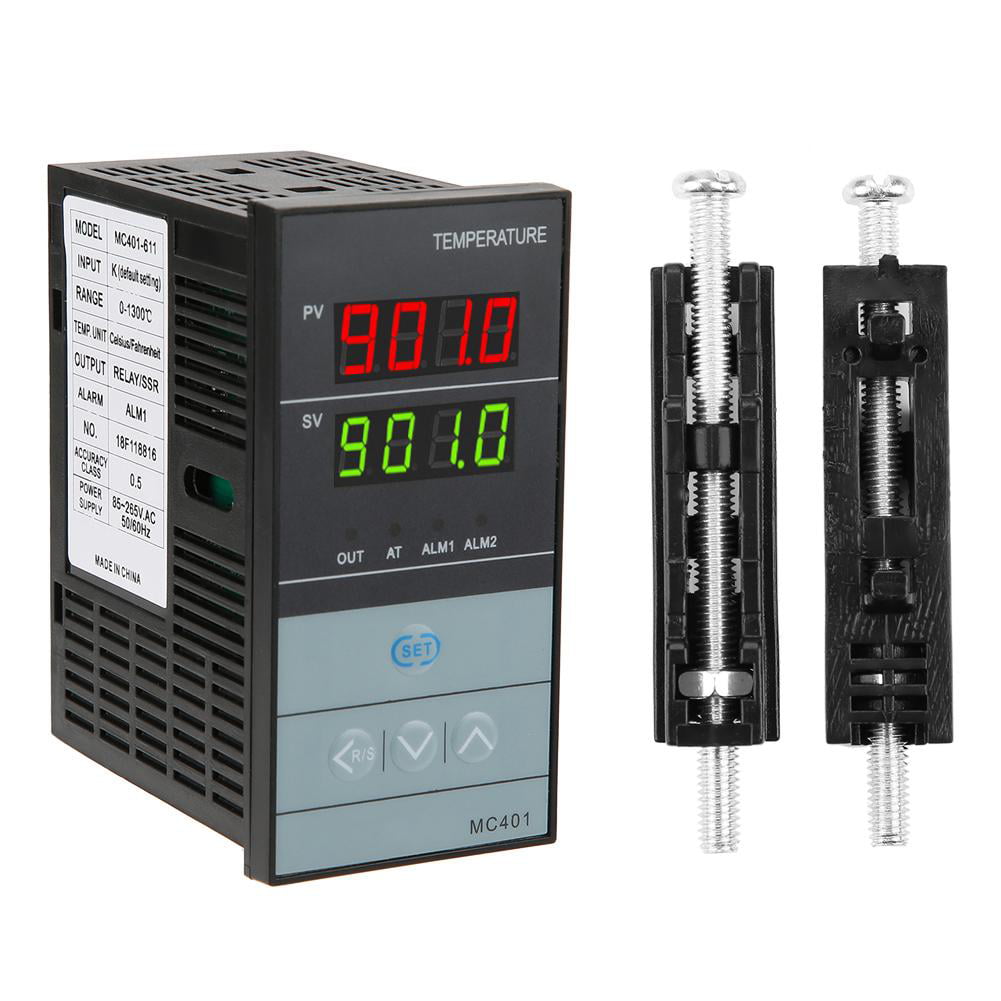 Digital Temperature Controller,Relay SSR Output Temperature Controller Universal Thermostat Instrument MC101 Digital PID Temperature Controller Relay SSR Output 