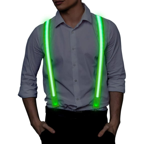 Light Up Neckties Bowties Suspenders LED Party Supplies Glow in the Dark Adjustable for Women and Men Parties