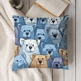thumbnail image 3 of YINGXI Square Throw Pillow Covers Cute Cartoon Dogs Pillow Cases Decorative for Home Bedroom Sofa Seamless Puppy Pattern Watercolor Painting Pillowcases Standard Size  24x24in, 3 of 5