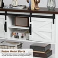 thumbnail image 5 of RichYa 46" Farmhouse Entryway Table with Sliding Barn Doors, Console Table for Living Room, White, 5 of 8