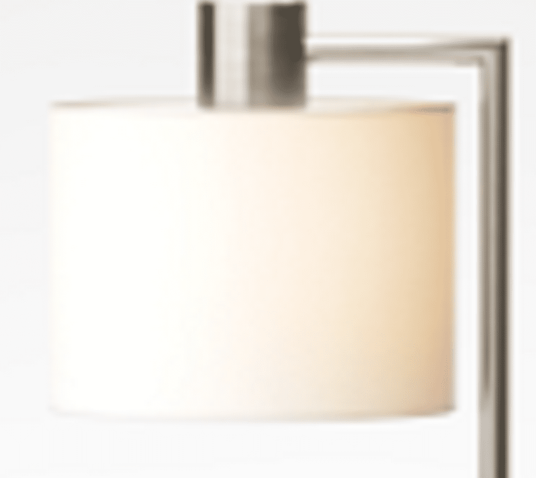 Better Homes & Gardens 18" Silver Metal Table Lamp with Fabric Hardback Shade