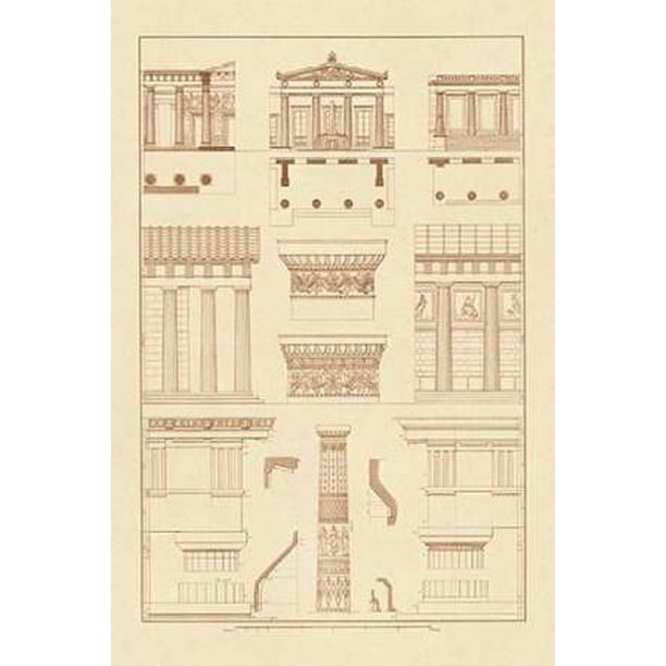 Doric Order Temple Of Zeus And Cased Column Poster Print By J Buhlmann 12 X 18 Walmart Com Walmart Com