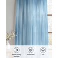 thumbnail image 6 of Blue Sheer Curtains 84 Inch Length 2 Panels Set for Living Room/Bedroom, Modern Abstract Art Ombre Striped Kitchen Curtains with Grommet Semi-Sheer Curtains Drapes Voile Window Treatments 42"x84"x2, 6 of 7