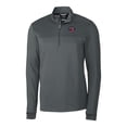 thumbnail image 2 of Men's Cutter & Buck  Gray Jacksonville Jumbo Shrimp Traverse Stripe Stretch Quarter-Zip Pullover Top, 2 of 3