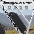 thumbnail image 3 of VIPDRIVE 26" Electric Bike for Adult, Peak 750W 21 MPH Ebike, Commuting Electric Bicycle with 48V 13Ah Removable Battery, Mountain E-bicycle with Shimano 7 Speed Shifter, 4 Riding Modes, 3 of 8
