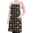 thumbnail image 5 of Paw Prints and Bones Apron-Garden Aprons for Women with Pockets-Cotton Linen Waterproof Kitchen Cooking Gardening Aprons Adjustable for Kitchen,Cooking,BBQ and Salon 33x27 Inch, 5 of 7