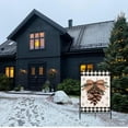 thumbnail image 2 of Christmas Flags 28 X 40 Double Sided, Winter House Flag, Farmhouse Christmas Flags for Outside Black and White Buffalo Plaid, Large Holiday Outdoor Flags, Pinecone Decorative Flags Rustic, 2 of 6