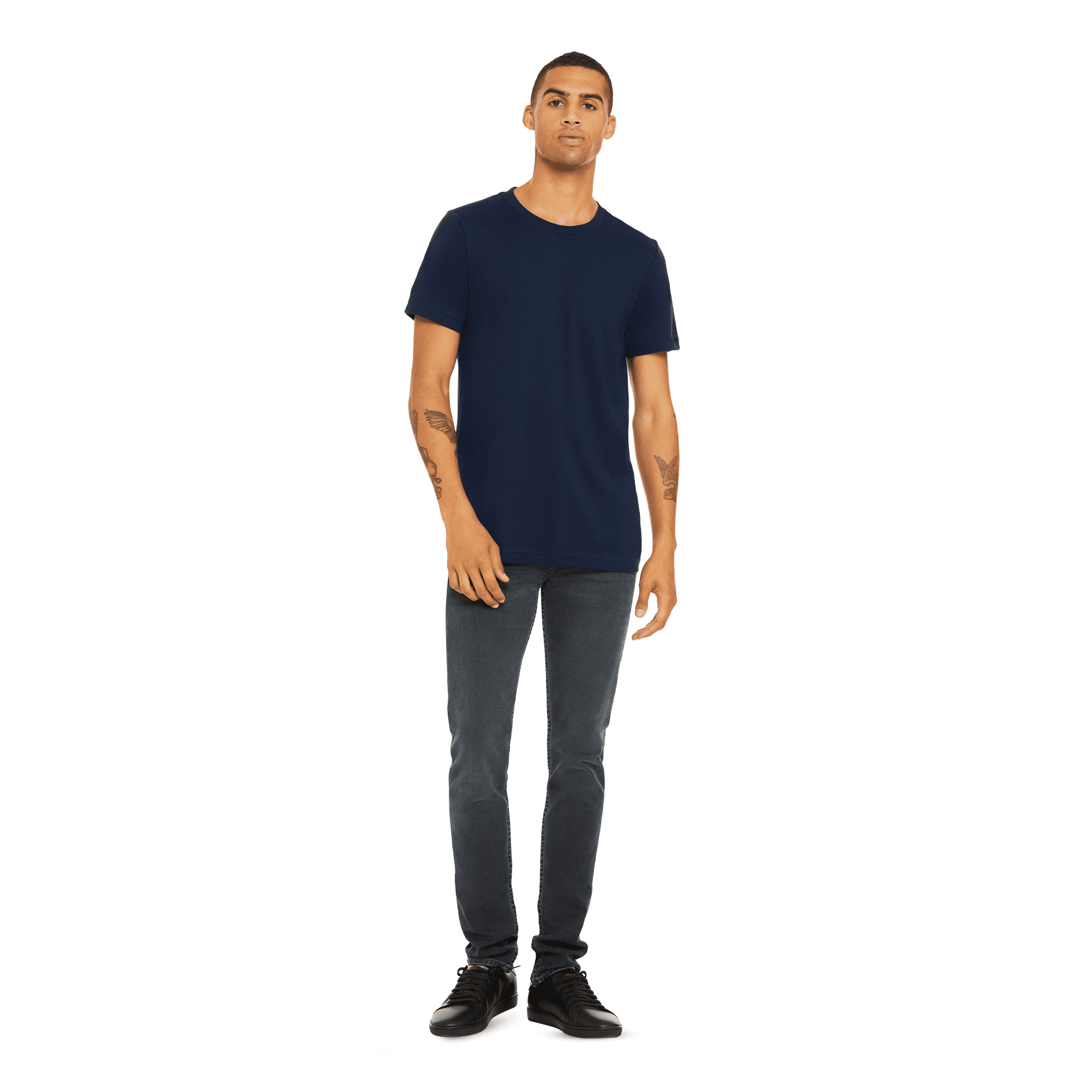 BELLA+CANVAS Adult Unisex Short Sleeve Crew Neck T-Shirt for Crafting, Navy, Medium