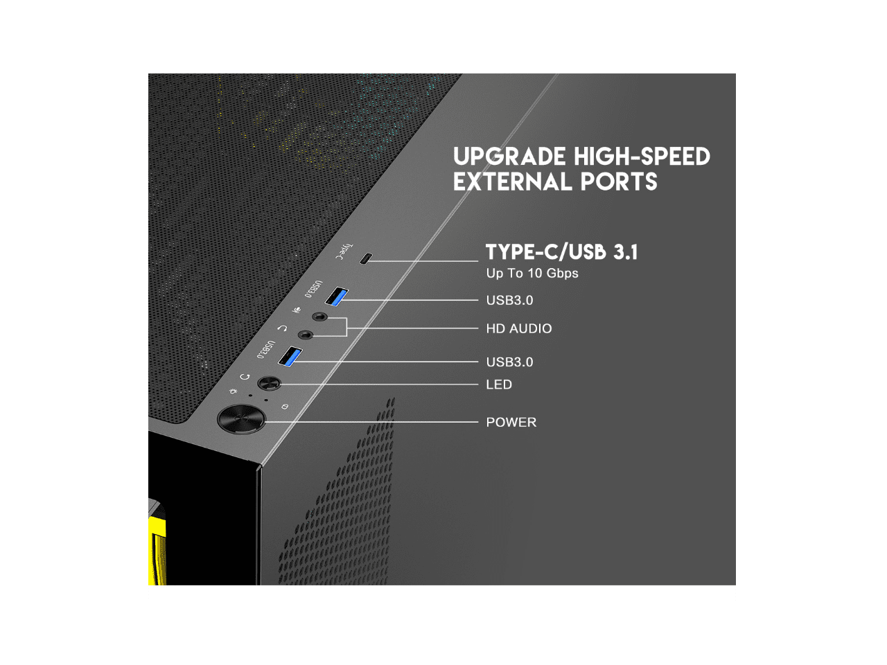 DIYPC ARGB-N5-BK Black USB3.0 / Type C ATX Mid Tower Gaming Computer Case w/2 x Tempered Glass Side Panel and 3 x ARGB PWM Fans Pre-Installed, Support BTF Back Plug MB