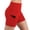 Red, variant on Qulqfy Shorts Women Compression Gym Stretchy Black Hot Pants Plus Size Casual Solid Shorts with Pockets for Women 3XL