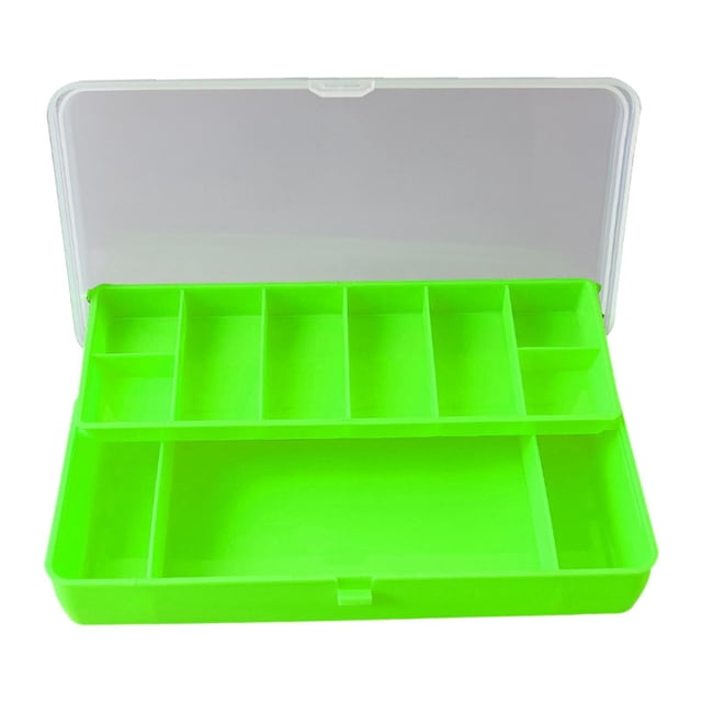 Caja de aparejos de pesca Caja de señuelos de pesca Estuche de almacenamiento práctico multifuncional Cebos Verde