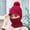 Burgundy, variant on Herrnalise Women's Cold-proof Neck Protection One-piece Hat Warm Knitted Hat