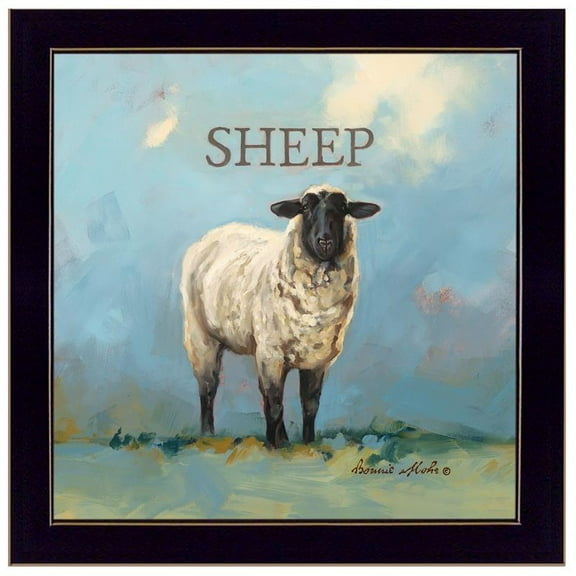 Sherlock the Sheep by Bonnie Mohr Printed Wall Art Wood Multi-Color