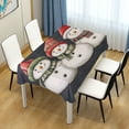thumbnail image 4 of Yayeee Tablecloths 60" x 90" Rectangle Wrinkle Resistant Party Table Cover, Red Snowmen, 4 of 8