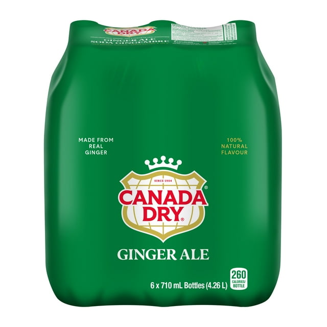 Soda gingembre Canada DryMD - Emballage de 6 bouteilles de 710 mL