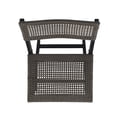 thumbnail image 4 of GDF Studio Truda Outdoor Acacia Wood Foldable Bistro Chairs with Wicker Seating (Set of 2), Dark Gray Finish and Brown Wicker, 4 of 10