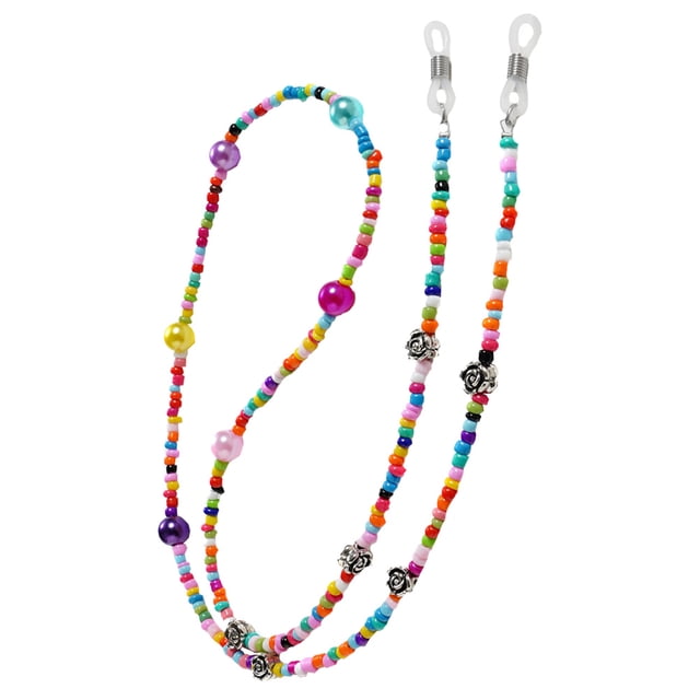 Minkissy Rentrée des Classes 1Pcs Chaîne de Lunettes à la Mode Acrylique Multicolore Antidérapant pour Femmes