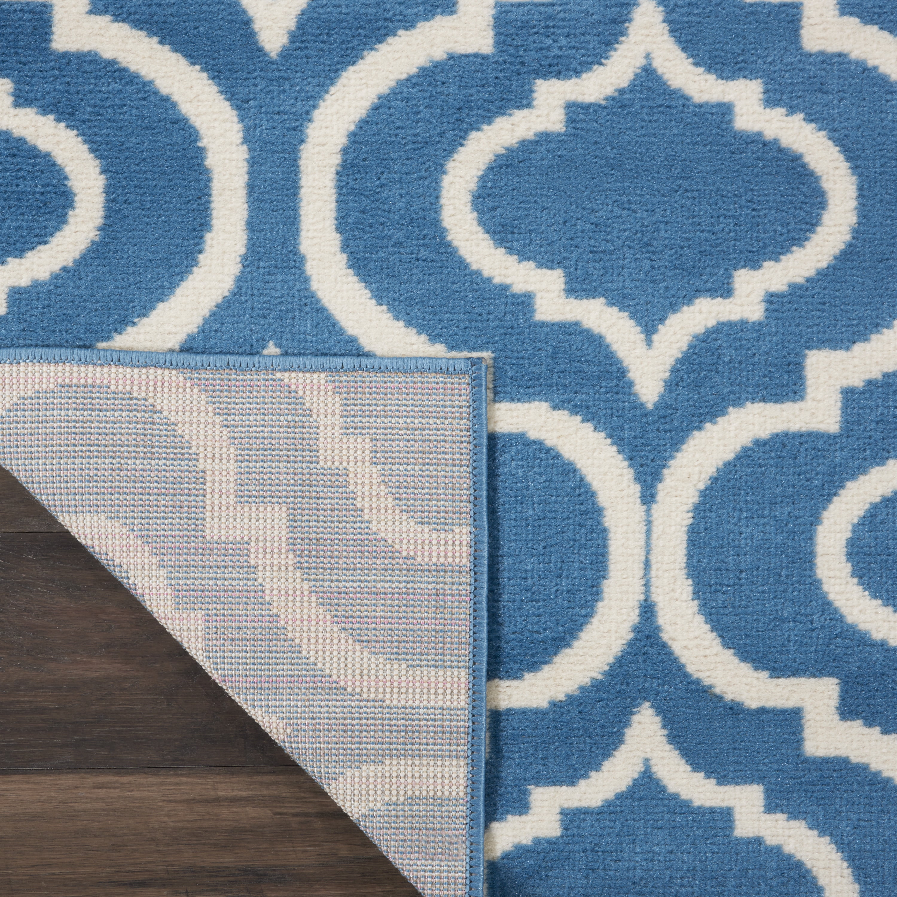 Nourison Jubilant Trellis Blue 8'6" x 12" Area Rug, (9x12)