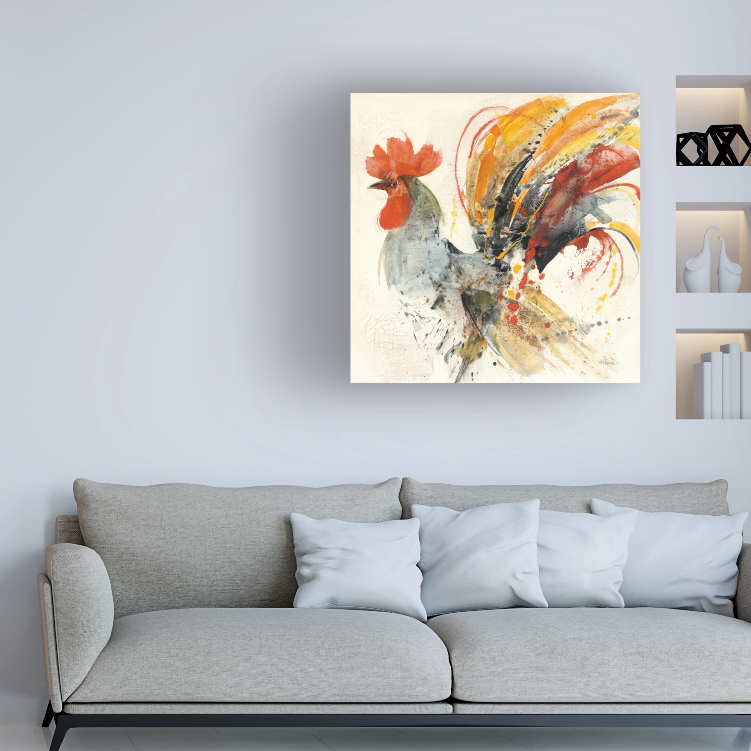Trademark Fine Art 'Festive Rooster II' Canvas Art by Albena Hristova