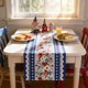 thumbnail image 5 of CaiYueKe Independence Day Table Runner Red Patriotic 13x72 Inch , Linen 4th of July Table Decoration ,Red White and Blue Patriotic Table Runners for Holiday Decor Dinging ,Party ,Kitchen, 5 of 7