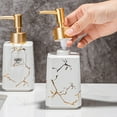 thumbnail image 3 of SDFGTstore Marble Ceramic Pump Bottle Reusable Liquid Container For Hand Wash Lotion Friendly, 3 of 11