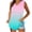 Pink, variant on Wenini Summer Tops for Women Print V-Neck Tank Tops Sleeveless Flowy Casual Loose Beach Vacation Tunic Blouse, Purple XL