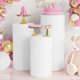 thumbnail image 4 of 3 Pcs Party Cylinder Pedestal Stand Cover Plinth Pillar Decorative Sleeves Birthday Party Wedding Decor Dessert Base Wrap Cloth Party Planner, 4 of 5
