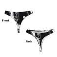 thumbnail image 3 of Balery Skeleton Wave Artwork Tangas de Algodón para Mujer con Estampado – Ropa Interior Sexy, Transpirable, G-string-Small, 3 of 6