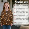 thumbnail image 7 of Uorisanigo Girls Half Zip Collar Sweatshirts Oversized Long Sleeve Workout Shirts Soft School Brown Dog Paw Print Quarter Zipper Cropped Sweatshirt Fit Vacation Shopping Exercise Wear, 7 of 7