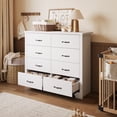 thumbnail image 6 of LINSY HOME White Double Dressers,Chest of 8 Drawers, 6 of 8