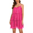 thumbnail image 2 of Drses Women's Glitter Sequin Dress Adjustable Spaghetti Strap Sparkle Layered Evening Party Dress, 2 of 5