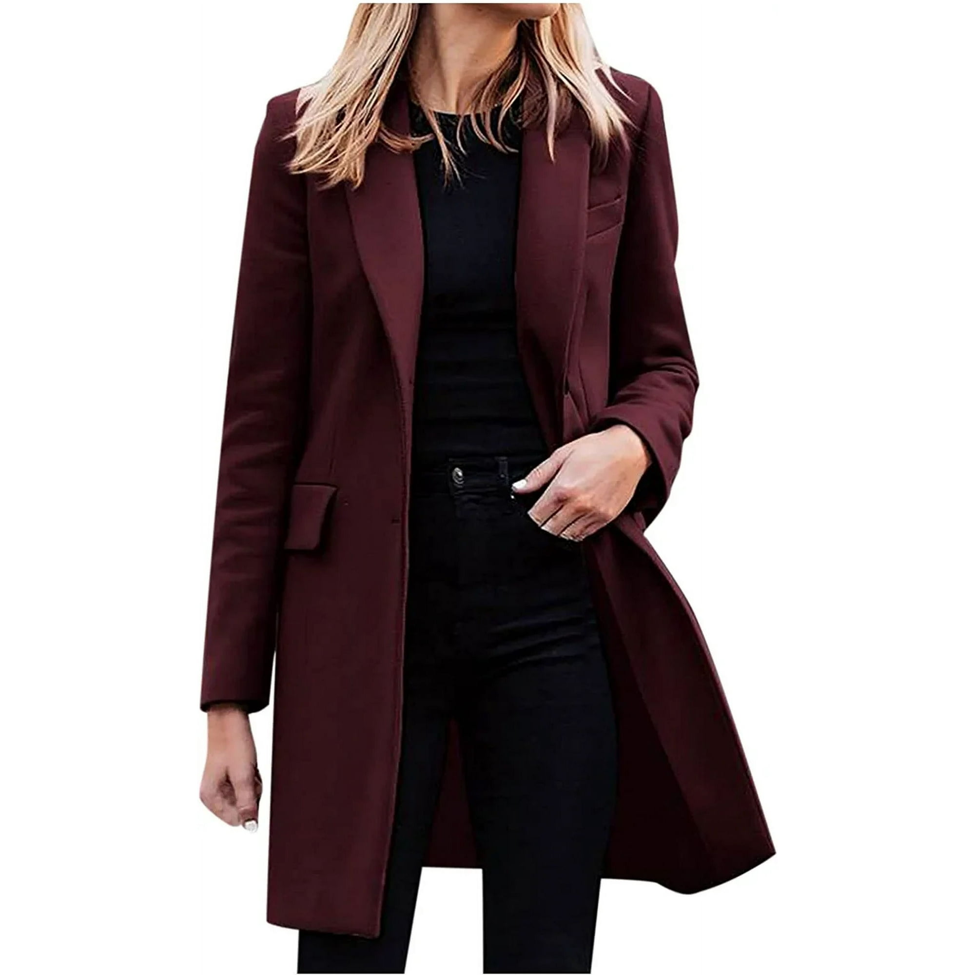 Ladies long warm coats best sale