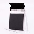 thumbnail image 5 of Caja de almacenamiento de cigarrillos con capacidad para 20 cigarrillos, caja de almacenamiento de accesorios para fumar, caja de almacenamiento de cigarrillos de cuero de microfib, 5 of 5