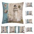 thumbnail image 2 of Funda de almohada de felpa de Faro de mar con conchas, funda de cojín de sofá para mejorar el hogar, decoración del hogar, 40x40, 60x60, 2 of 4
