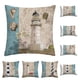 thumbnail image 2 of Funda de almohada de felpa de Faro de mar con conchas, funda de cojín de sofá para mejorar el hogar, decoración del hogar, 40x40, 60x60, 2 of 4