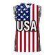 thumbnail image 4 of Camiseta sin mangas con cuello en V para hombre, estilo vintage, informal, para fitness, deportiva, permeable, con cuello en V, 4 of 5