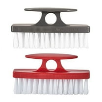 Superio Nail Brush Set (2 Pack) Cleaner with Handle - Durable Brush Scrubber to Clean Toes, Fingernails, Hand Scrubber All Surface Cleaning, Heavy Duty Scrub Brush Stiff Bristles