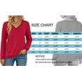 thumbnail image 6 of MOSHU Color Block T Shirts for Women V Neck Long Sleeve Womens Shirts Loose Fall Tops with Pocket, 6 of 8