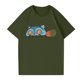 thumbnail image 4 of Pop cazadora para niña Boys Girls Fashion Round-Neck Group Panels T Shirt （Army Green）, 4 of 4