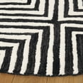 thumbnail image 3 of SAFAVIEH Ebony Driskoll Abstract Area Rug, Black/Ivory, 6' x 6' Round, 3 of 7