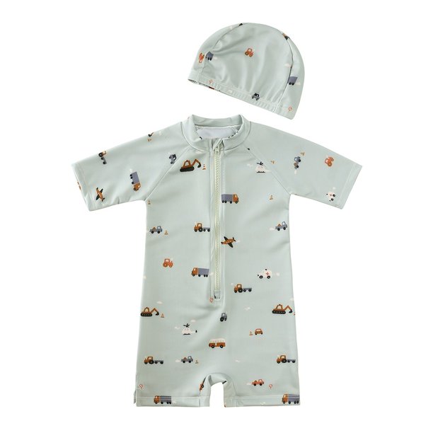 Traje de baño Floral de una pieza con espalda descubierta para niñas, Bikini para bebé, traje de baño con sombrero, vacaciones en la playa a prueba de sol, traje de baño elegante para niños pequeños