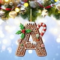 thumbnail image 2 of 26 Ornements Alphabétiques pour Arbre de Noël, Canne à Sucre, Initiale Lettre m, Pendentif avec Motif de Baies, Mini Décorations Suspendues pour Fête et Bricolage, 2 of 2
