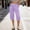 Pink plus size capri pants elastic waist a1, variant on Cagogo Women's Plus Size Capri Pants Elastic Waist with Pockets Casual Loose Wide Leg Cropped Summer Lounge Trousers Sporty Beach Drawstring Work Clothes, Purple XL