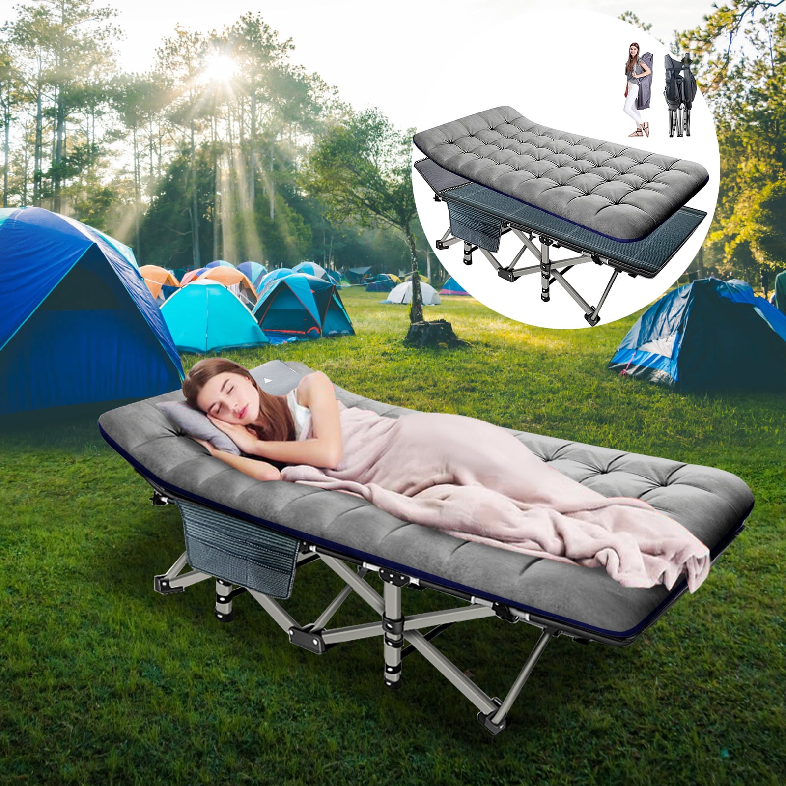 Coleman Ridgeline Camping Cot With Foam Sleeping Pad, 26 X 13 X 75 In