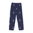 thumbnail image 5 of Bingfone Anchor Heart Blue Mens All Over Print Sleep Pajama Pants-Small, 5 of 9
