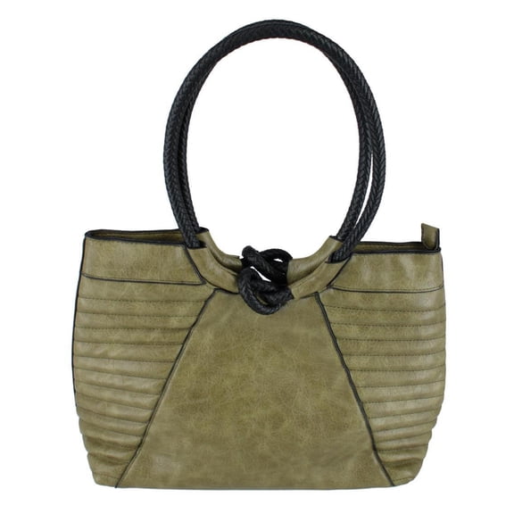 CTM Textured Synthetic Leather Tote Handbag with Handle (Women)